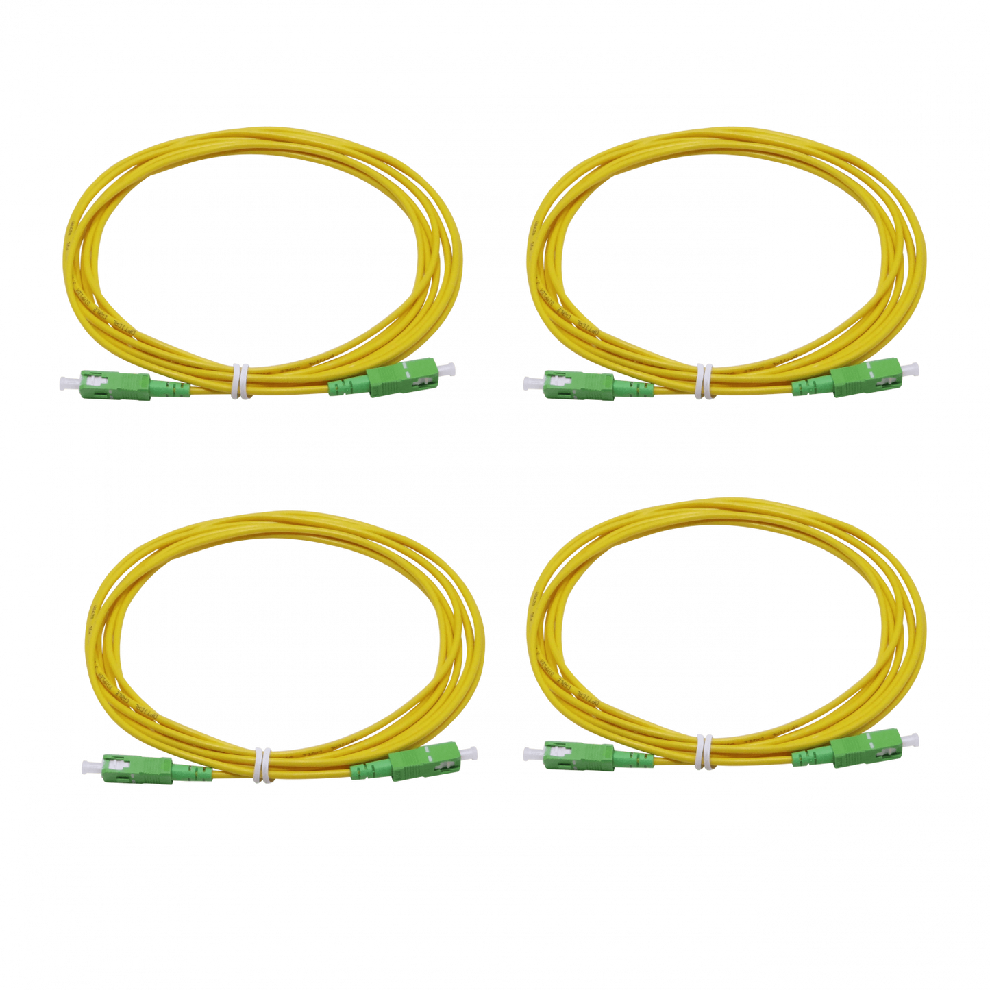 JFSAA3X-4 Pack de 4 latiguillos simplex monomodo SC/APC-SC/APC de 3 metros con cable de 3.0mm