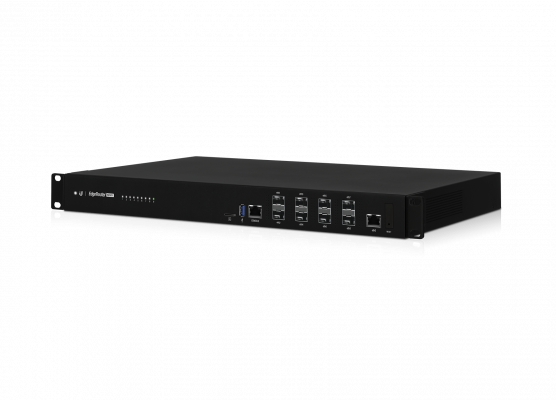 ER-8-XG Enrutador UBIQUITI 16 núcleos hasta 1,8GHz, soporte BGP/Multicore, 1-1000, 8 puertos SFP+ 10G, consola RJ45, almacenamiento USB