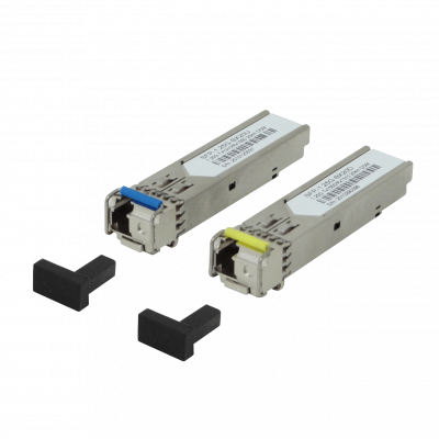 S-3553LC20 Par de transceptores SFP WDM bidireccionales BX20 U+D, 1 canal LC, alcance 20km, 1550nm/1310nm, velocidad 1,25Gbps