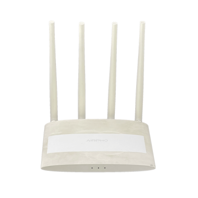 AR-W400 USADO AIRPHO Router WiFi de 2 puertos a 100Mbps, 1 WAN, AC1200 banda dual 5GHz y 2,4GHz, necesita fuente PST-1012