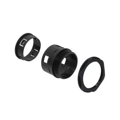 FLEP55-SA Prensaestopas de Salida para Conduit Flexible Plástico Negro de 55mm