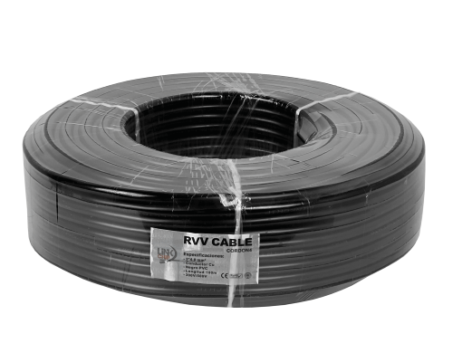 CORDON4 cable eléctrico negro RVV de 3 conductores por 4,0mm, bobina de 100 metros, soporte de 18 a 26 amperios, sección 3x4.0mm
