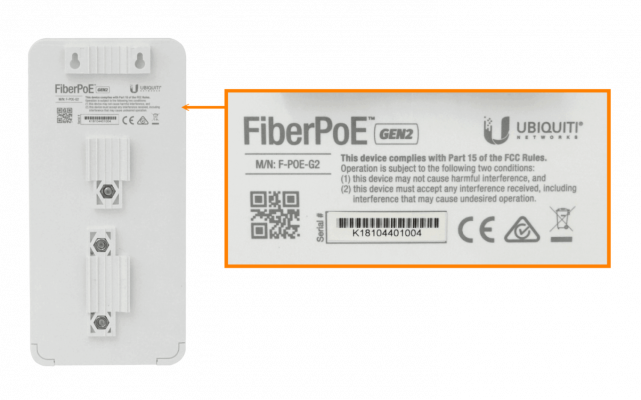 F-POE-LIQ UBIQUITI DE SEGUNDA MANO Generación 2 1-Puerto SFP 1-Puerto 10/100/1000 1-Entrada PoE/RJ45/Bornera 24/50V Para Intemperie