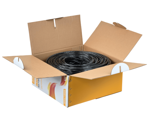 CBX6D-UN3 DAHUA Bobina de 305m Cable UTP Cobre Núcleo Sólido Cat6 Negro AWG23 PFM920-6U