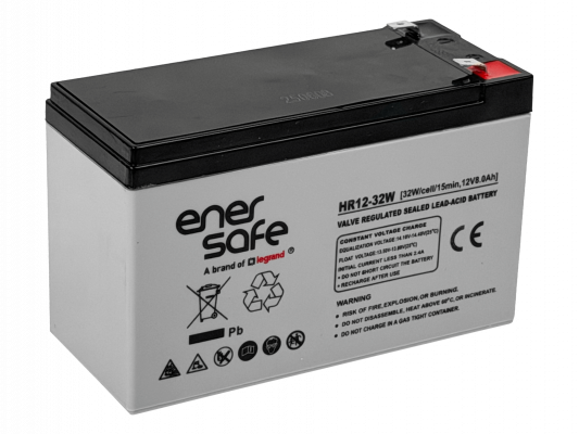 BTA12-8 ENERSAFE Acumulador 8AH de plomo-ácido 12V estanco VRLA, modelo HR12-32W 8AH
