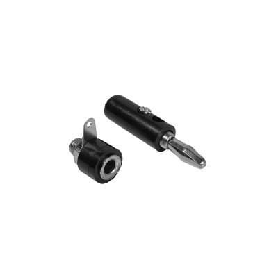 BANANA-N Conector Negro tipo Banana de 4mm Macho y Hembra modelo J072
