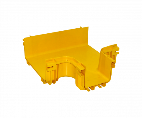 CCA-240-TH1 240x100 a 120x100mm Derivacion Horizontal Tee Amarilla PC+ABS LSZH Hem