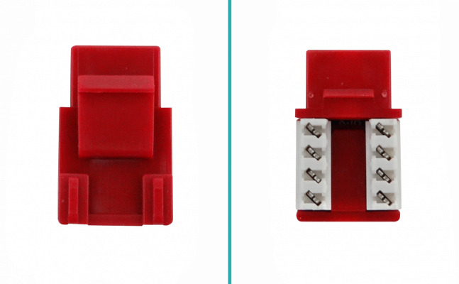 KP5RL LINKMADE Rojo Cat5E U/UTP Insertable Keystone Conector Hembra RJ45