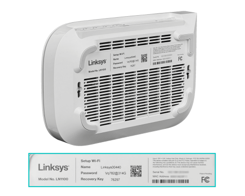 VELO-2500 LINKSYS Router WiFi6 Mesh 1-Puerto 2500 y 4-Puertos 1000 2,4/5GHz incluye-12V AX3000 LN1100