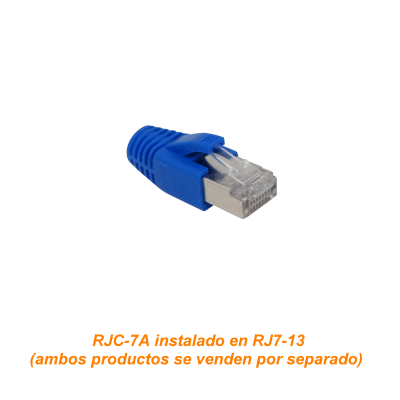 RJ7-13 CAT7 1,3mm RJ45 8P8C Paquete 10-Conectores Macho Engarzables bañados-oro 50um