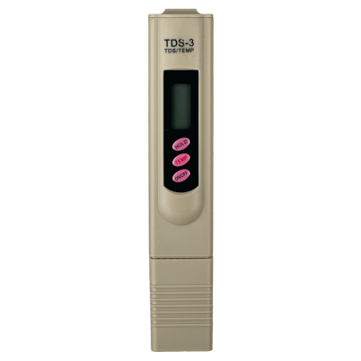 MIDE-AGUA Medidor digital de TDS (Sólidos Disueltos Totales) y temperatura en °C/°F, requiere 2 pilas LR44