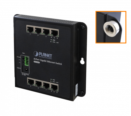 WGS-803 PLANET 8-1000 Conmutador Industrial no-Gestionado Plano/CarrilDIN req/12-48VDC IP30