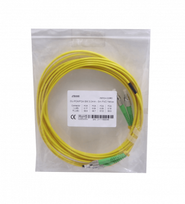 JFSHH5 5mt FC/APC-FC/APC MonoModo SM Duplex Jumper Cable Fibra 9/125um 3mm