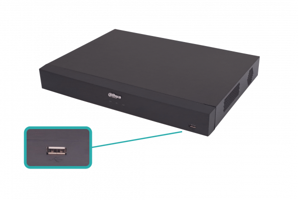DVR-32 DAHUA Grabador de Video Digital XVR4232AN-I de 32 Canales BNC-Híbridos/IP, 2 Discos SATA de 8TB, LAN-100, HDMI, VGA, USB y RS485