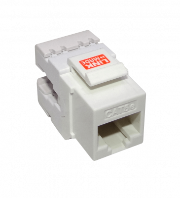 KP5WL-1 LINKMADE Conector Keystone Cat5E U/UTP Blanco 180º para Ponchar con Herramienta KPT