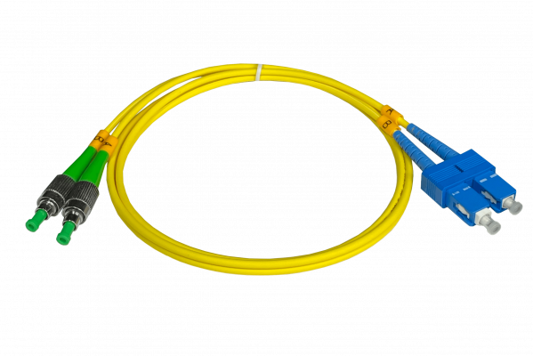 JFSCH1 1mt SC/UPC-FC/APC Monomodo SM Dúplex Cable Puente Fibra 9/125um 3mm