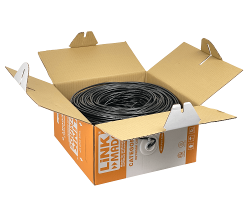 CBX6L-UN3 LINKMADE Cable UTP Exterior PE Unifilar Negro Cat6 Cobre 300 metros
