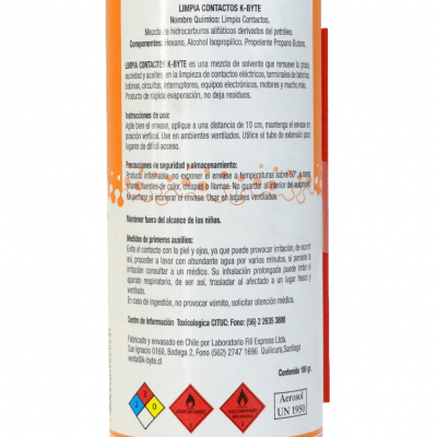 LIMPIA-CON Aerosol desengrasante para contactos eléctricos 180g removedor de suciedad y residuos oleosos
