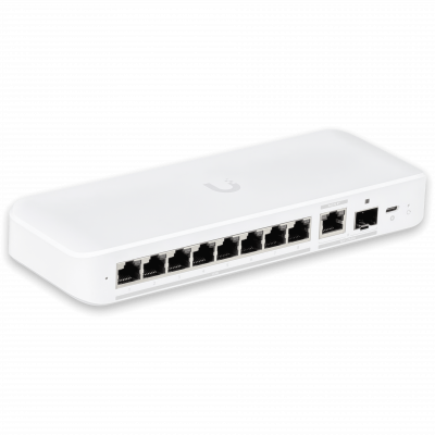 USW-FLEX2-LIQ REFURBISHED UBIQUITI 8-2500 1-10G/entrada 1-SFP+ USB-C Conmutador L2 requiere-UniFi