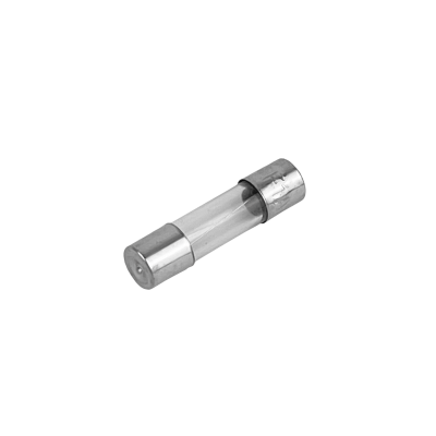 FUSE-1V Caja con 100 unidades de fusible cilíndrico de vidrio de acción rápida, 1 amperio, dimensiones 5x20 mm, 250 voltios.