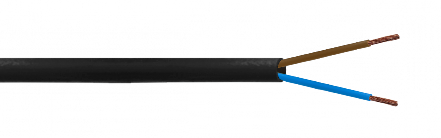 CORDON7-2 Negro 2x0,75mm 100 metros Conductor Eléctrico RVV 4-6AMP 2x0.75mm PVC