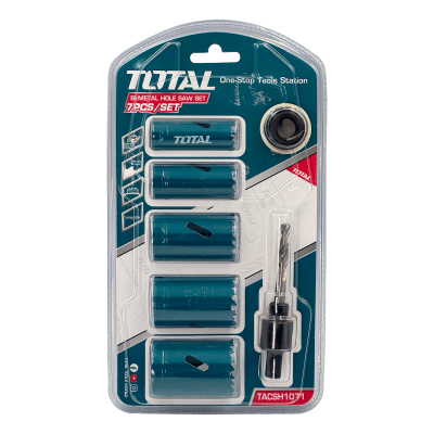 KIT-COPA TOTAL 5-Piezas Coronas Bimetálicas 19-22-29-32-35mm Acero Rápido M3 TACSH1071