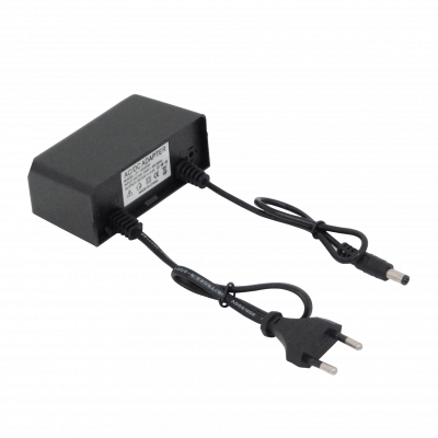 F12-2E Fuente de alimentación de exterior 12VDC 2A, conector plug 5,5x2,1mm, encapsulada en resina, entrada 100-240VAC