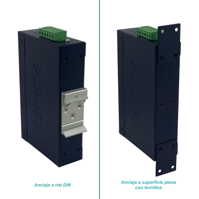 ISW-801T PLANET 8-100 Conmutador Industrial Riel-DIN no-Gestionado req/12-48VDC/24VAC