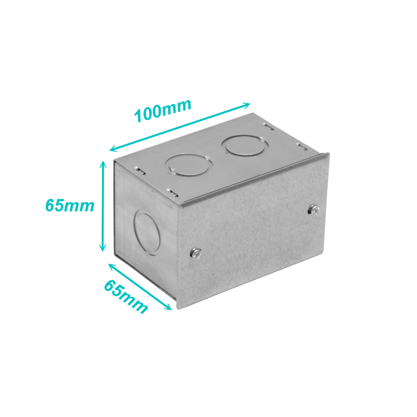 FPCWM-1 A01 Caja Metálica Zincada de 100x65x65mm con Cubierta de 106x69mm