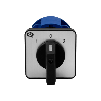 LW20-63 Interruptor conmutador rotativo 2 polos 3 posiciones 1-0-2 63A 680V 65x65mm altura 80mm
