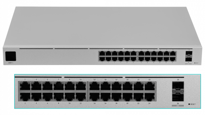 USW-PRO-24 UBIQUITI 24-1000 2-SFP+10G USP-opcional req-UniFi Switch Admin Rack