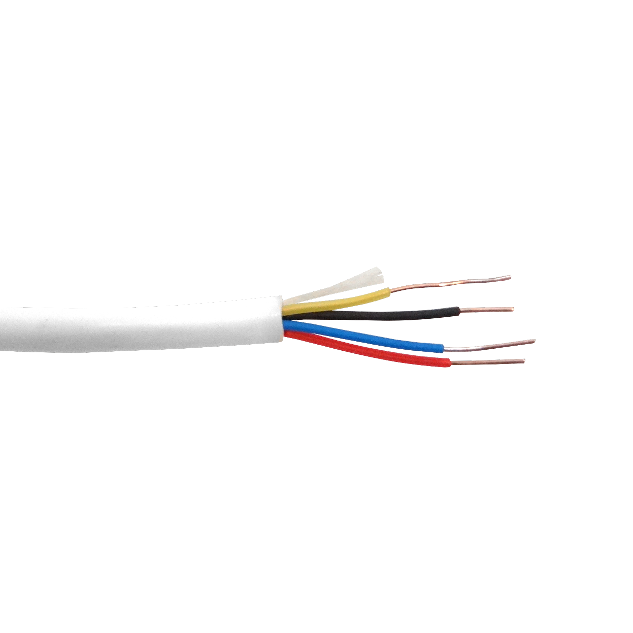 J100-4 cable telefónico 4 conductores 100 metros 24AWG CCA 4 pines 2 pares hilo de aleación de aluminio blanco circular 4x0,5mm