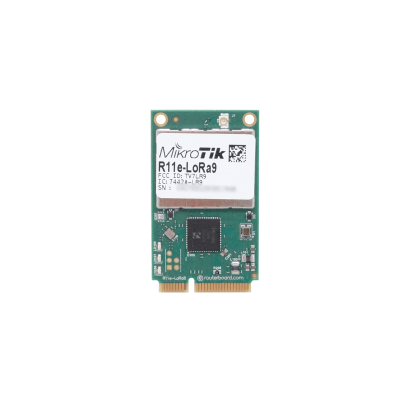 R11E-LR9 MIKROTIK 902-928MHz LoRaWAN LBT Semtech-SX1301 1-u.FL 23dBm tarjeta miniPCIe