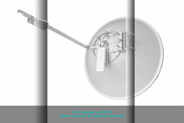 UHP-39 Antena ALGCOM con aislador y radomo integrados para banda de 11GHz, reflector de 1,2 metros, ganancia de 39dBi, rango de 10,0 a 11,7GHz, ancho de haz de 1,4°, configuración 2x2 y dos conectores RPSMA hembra