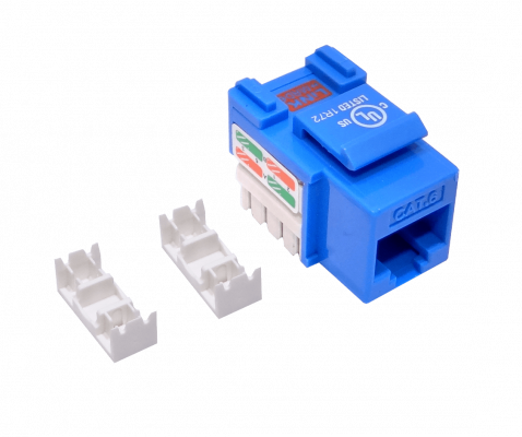 KP6AL LINKMADE Conector Hembra RJ45 Keystone Cat6 U/UTP Auto-Engarzable Azul