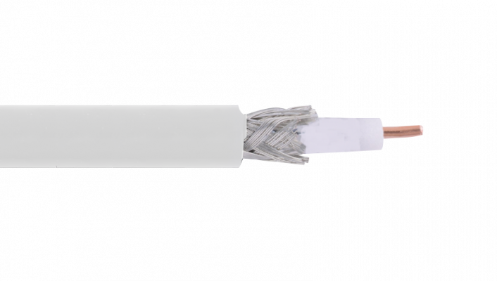 RG59W Cable-Coaxial RG59 305-metros Blanco Núcleo-CCS Referencia-RG-59