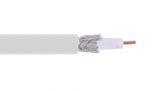 RG59W Cable-Coaxial RG59 305-metros Blanco Núcleo-CCS Referencia-RG-59