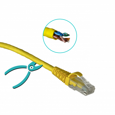 CPM-3F FURUKAWA 3m Cat5e Amarillo U/UTP CM Cable Patch RJ45 Multilan 35103805