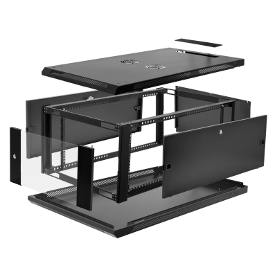 RK06-10LD LINKMADE Armario Rack Desmontable de 6 Unidades, 1000mm de Profundidad, Color Negro