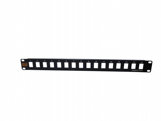 PP116L LINKMADE Panel de Conexión Metálico de 1U para 16 Keystones, Sin Soportes, Vacío