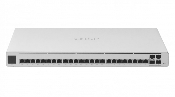 UISP-S-PRO UBIQUITI Conmutador 24 puertos 1000 (16 PoE Pasivo 4 SFP+ 10G 27V/220W total 100-240VAC)