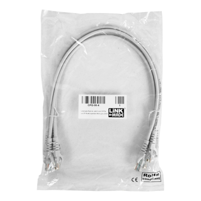CPG-05-4 LINKMADE 4UN 50CM CAT5E GRIS LSZH LATIGUILLO DE RED MOLDEADO MULTIFILAR