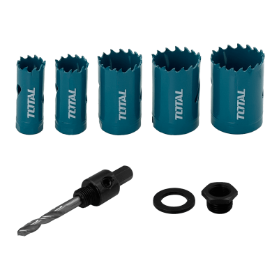 KIT-COPA TOTAL 5-Piezas Coronas Bimetálicas 19-22-29-32-35mm Acero Rápido M3 TACSH1071