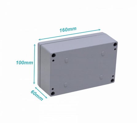LV1610 Caja de aluminio grueso 160x100x60mm IP66 con 4 tornillos