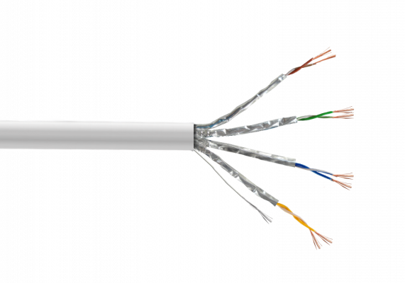 C6AW-30 LINKMADE Cable de Conexión Multihilo Cat6a U/FTP Blanco LSZH de 3 metros con Conector Moldeado
