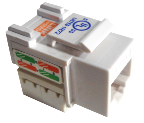 KP6WL LINKMADE Blanco Cat6 U/UTP Punchable Keystone Conector Hembra RJ45