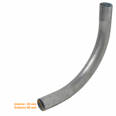 EMT40-C Curva de 40mm para Tubería Metálica Rígida Conduit con Recubrimiento de Zinc