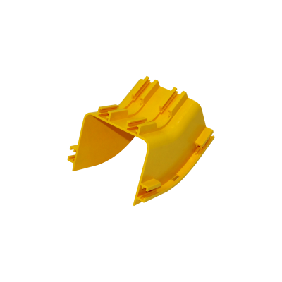CCA-120-AE Codo externo 45° amarillo 120x100mm, material PC+ABS libre de halógenos, macho