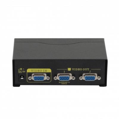 VGA-1X2 VGA-2502 Video Splitter 2-VGA-H 1-VGA-M 250MHz inc-9V/1A
