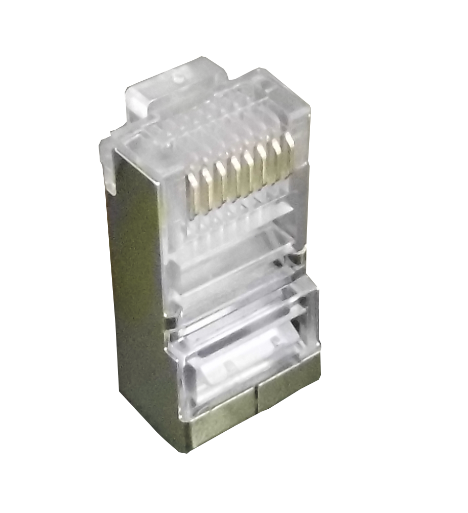 RJS-10U LINKMADE 10-unidades Conector RJ45 Blindado Metálico para Cable Multifilar Cat5e FTP STP